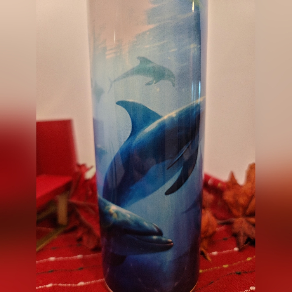 DOLPHIN Splender Tumbler - 20oz Stainless steel Skinny Cup with Lid